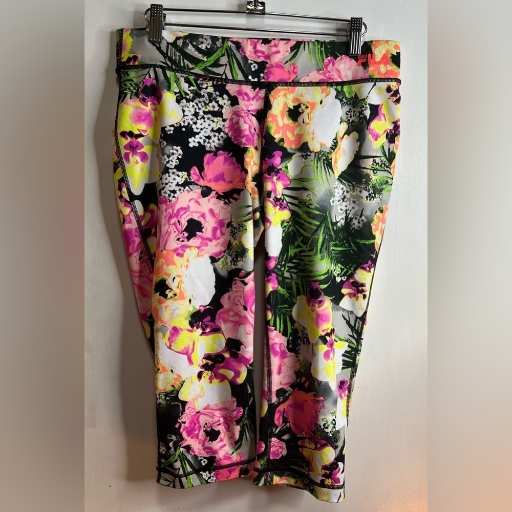 Fila Sport Running Capri Leggings Floral